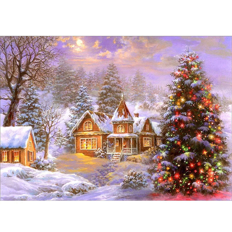 Diamond Painting - Full Round/Square Drill - Snow Scenery(30*40 - 50*60cm)