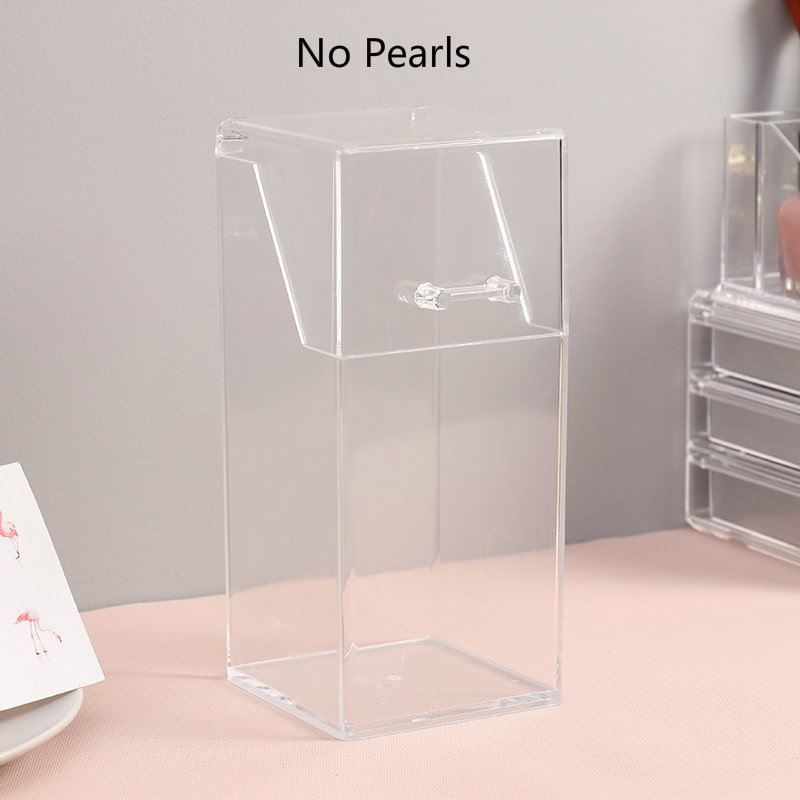 Acrylic Pearl Transparent Cosmetic Brush Storage Box | IFYHOME