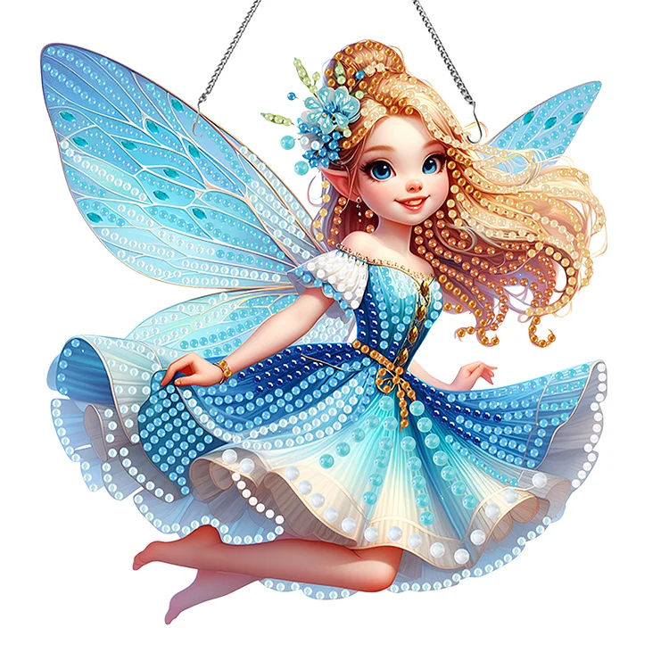 Acrylic Special Shaped Elf Girl Diamond Painting Hanging Decorations Home Decor gbfke
