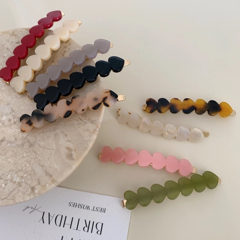 Women’s Elegant Lady Heart Shape Acetic Acid Sheets Hair Clip