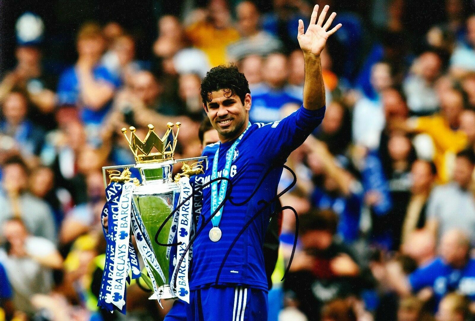 Diego Costa Signed 12X8 Photo Poster painting Chelsea FC Autograph AFTAL COA (9090)