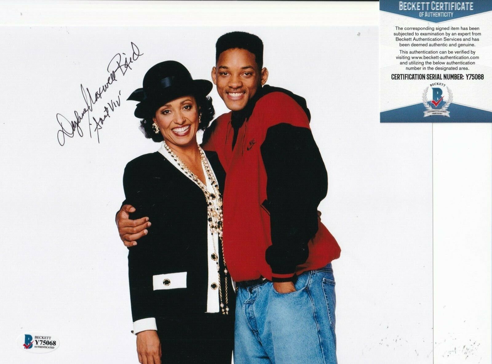 DAPHNE REID signed (THE FRESH PRINCE OF BEL-AIR) 8X10 Photo Poster painting BECKETT BAS Y75068