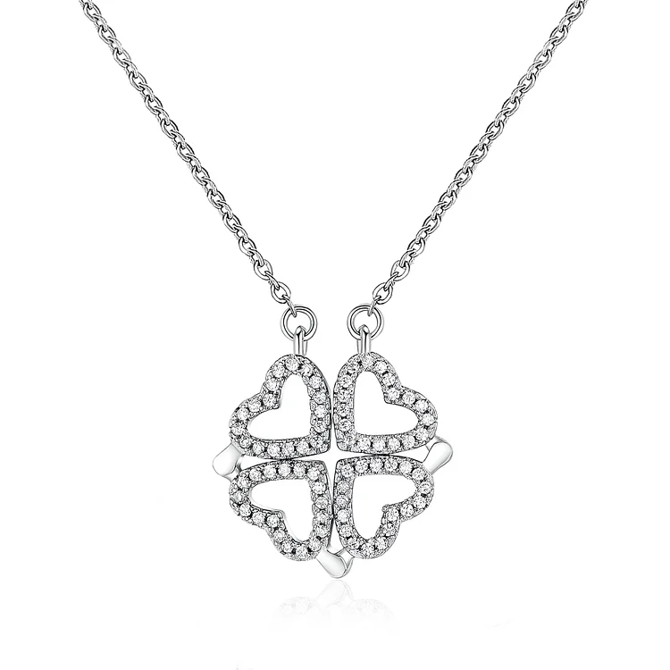 For Love - S925 I Am Truly Madly Deeply In Love With You Four-leaf Clover Necklace