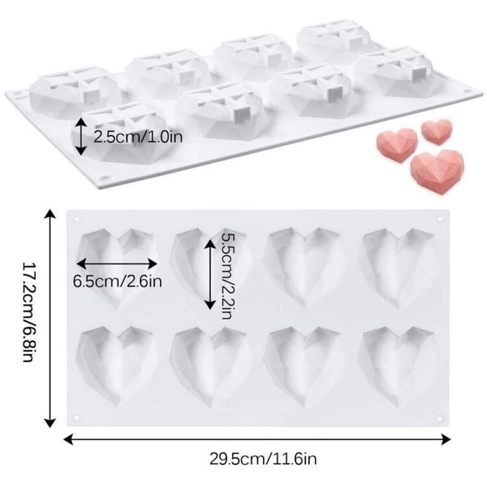 

2pcs 6 Cavity Love-Heart Shaped Cake Mould Mold, 501 Original