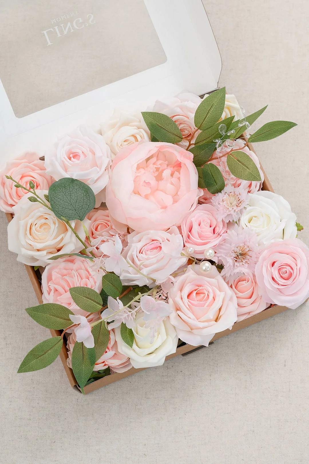 Natural Touch Peony Designer Flower Boxes