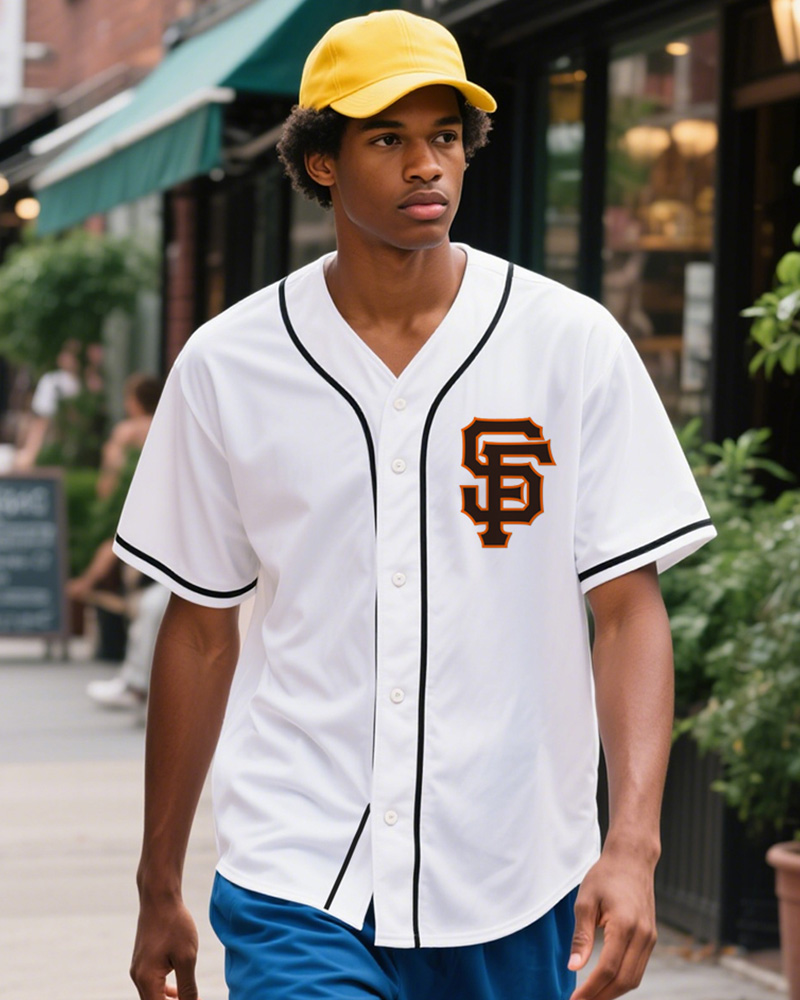 MLB Logo San Francisco Giants 3 Printed Short-sleeved Baseball Suit