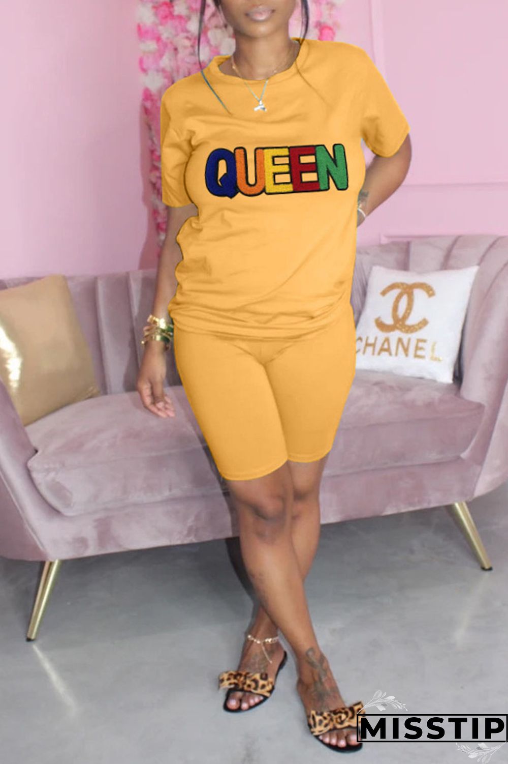 Red Casual Solid Embroidered Patchwork O Neck Short Sleeve Two Pieces