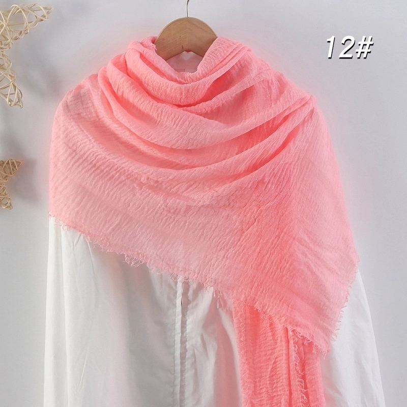 Women’s Elegant Basic Solid Color Cotton And Linen Scarf