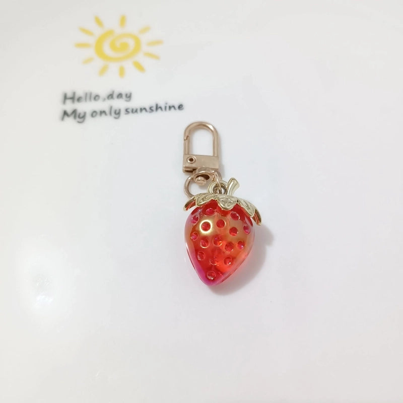 Sweet Strawberry Arylic Unisex Keychain