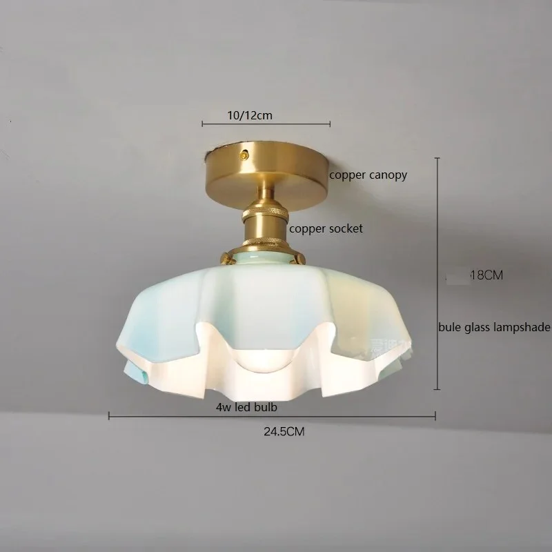 IWHD 5 Colors Milky Glass Modern LED Ceiling Lamp Home Indoor Lighting Bar Balcony Corridor Bedroom Living Room Lights Plafon
