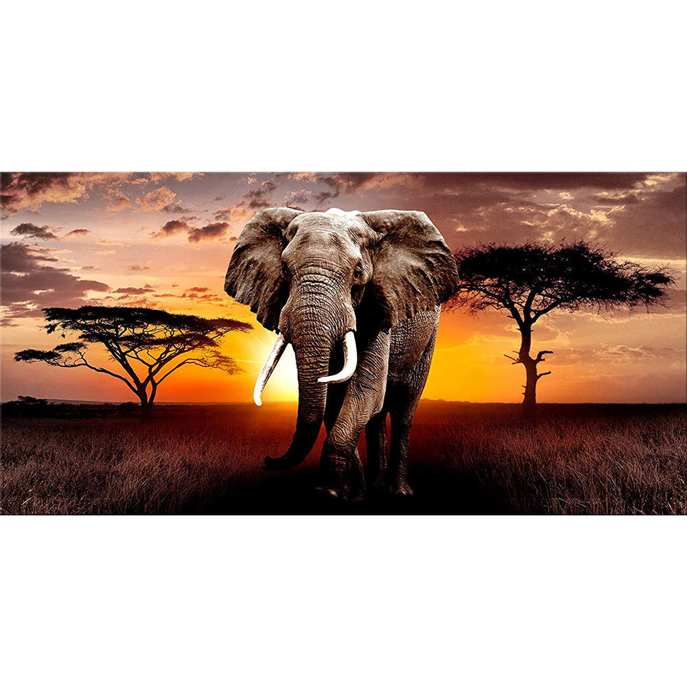 

Elephant - Round Drill Diamond Painting - 80*40CM (Big Size), 501 Original