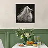 Starlit Beaded White Wolf Special Shaped 5D DIY Partial Drill Diamond Painting Kits for Adults Beginners Home Decor Diamonds Dots Gem Art Kits 11.81 X11.81inch