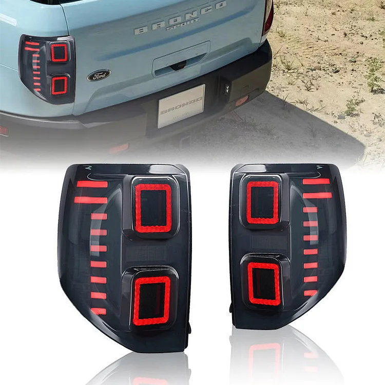 Stunningmore Upgrade LED taillight taillamp for Ford Bronco Sport 2020-2022 plug and play assembly tail light tail lamp ITN Auto