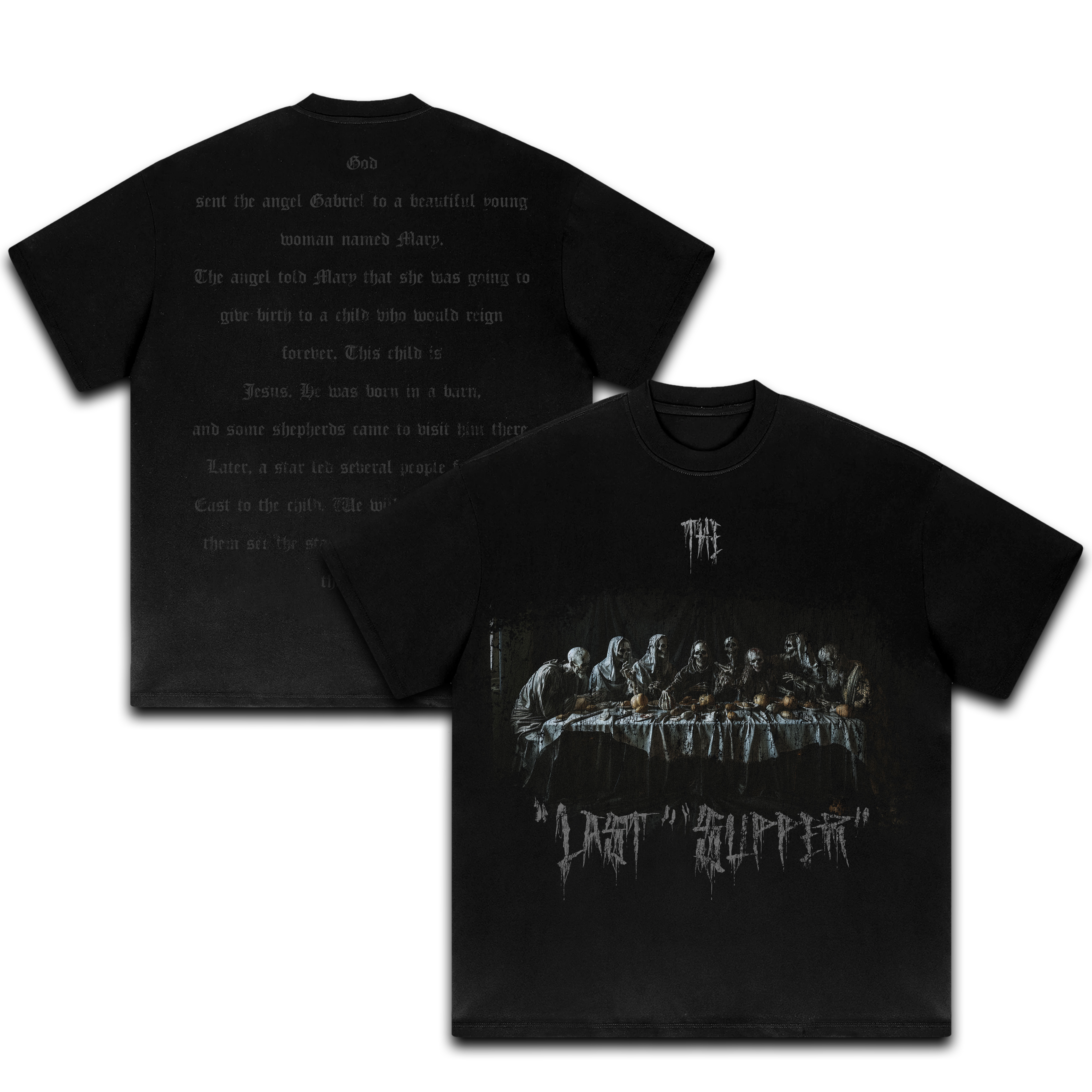 Sopula 2024 Surreal Dark Last Supper Design Graphics Cotton T-Shirt - SOPULA