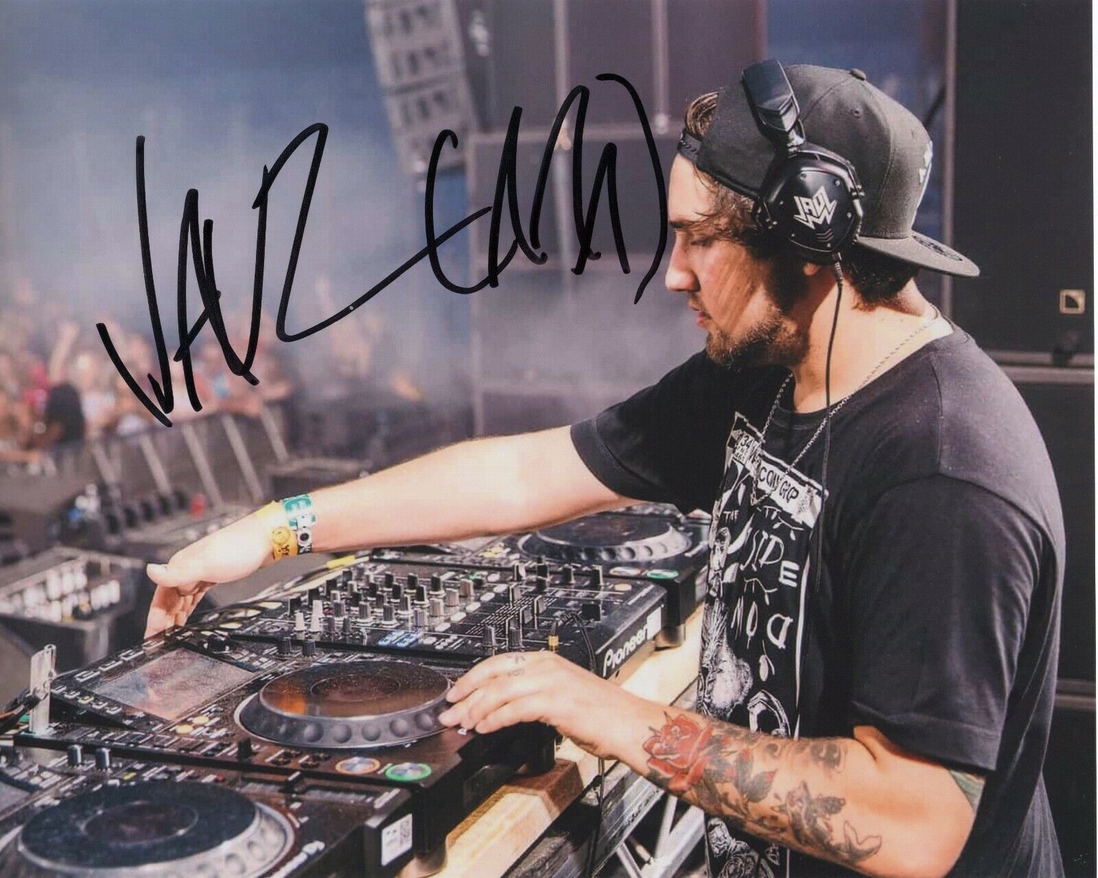 DJ JAUZ SAM VOGEL SIGNED AUTOGRAPH TRAP BASSHOUSE MUSIC EDM 8X10 Photo Poster painting #5