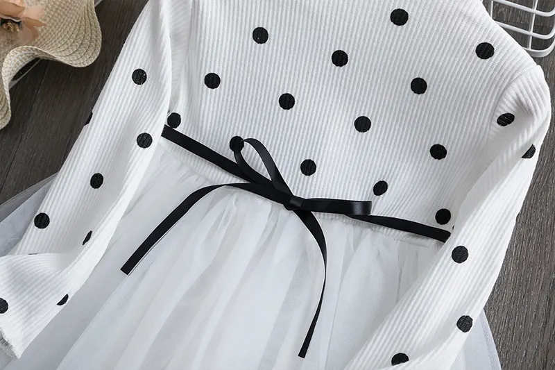 Uveng 1 2 3 4 5 Year White Dress for Girl Lace Tulle Baby Girl Clothes Birthday Party Princess Elegant Gown Flower Wedding Prom Dress