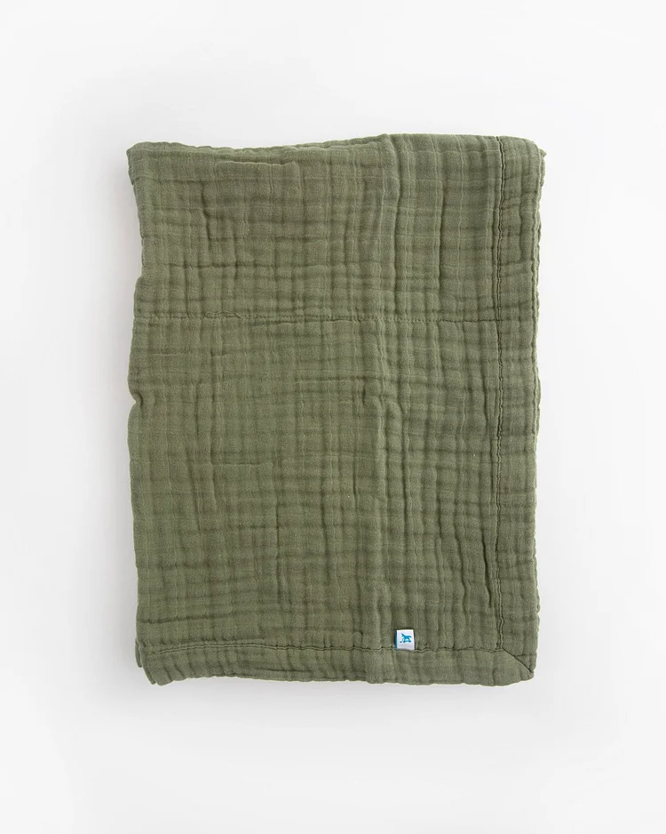 Cotton Muslin Baby Quilt - Fern
