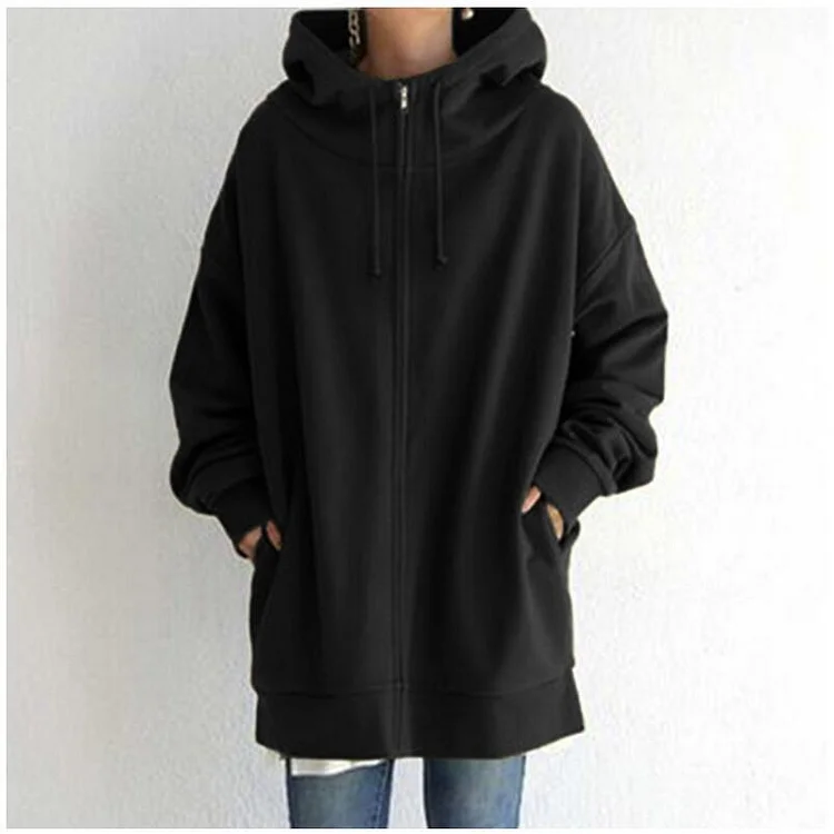 Urban Unisex Oversized Streetwear Zip Hoodie