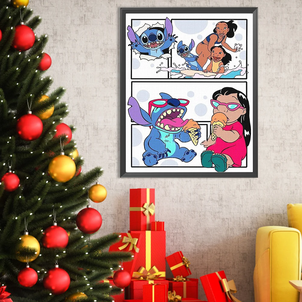 Full Round Diamond Painting 40*50cm - Stitch