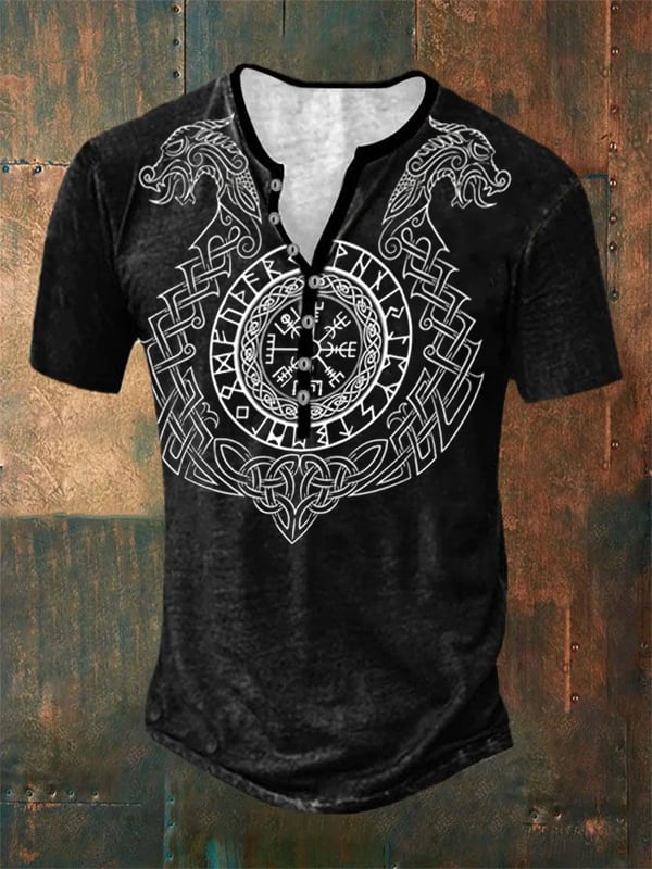 Men's Viking Print Short Sleeve T-Shirt