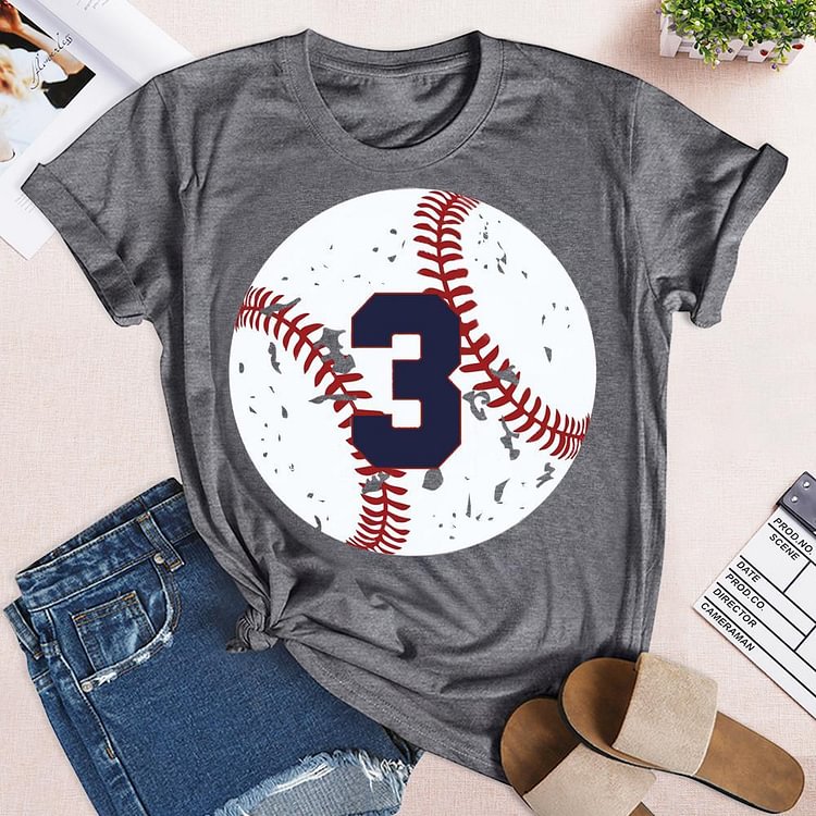 AL™ baseball number 3 T-shirt Tee -