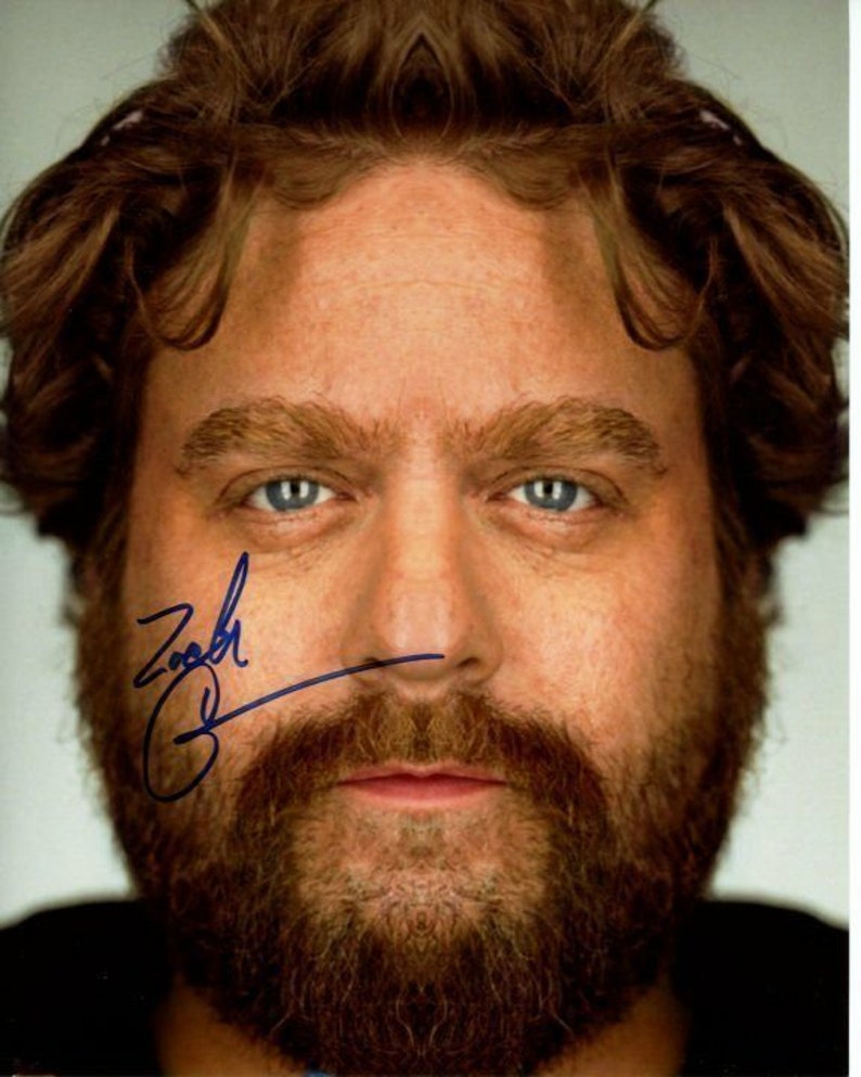 Zach galifianakis signed autographed Photo Poster painting