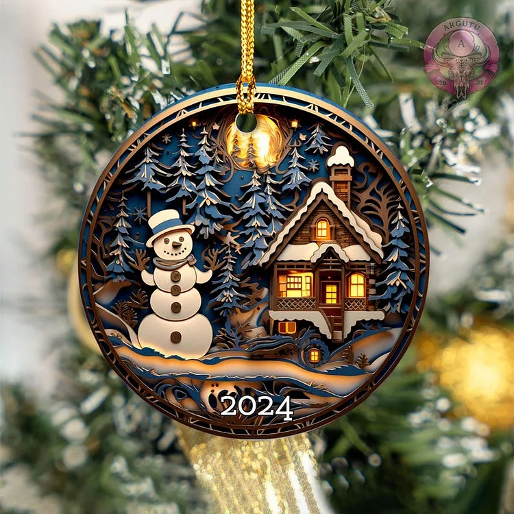 Vintage Snowman Ornament