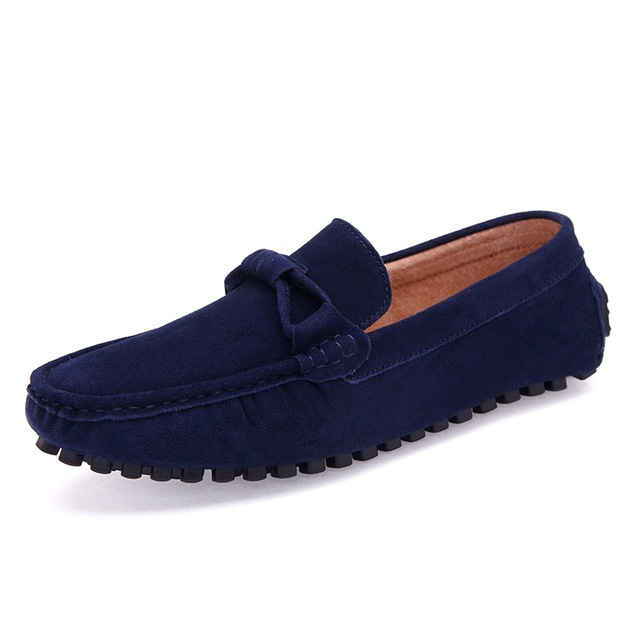 High Quality Cow Suede Men Casual Shoes Slip On Loafers Casual Male Shoes | EGEMISS