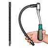 1/2 Inch Bendable Soft Connecting Rod Anti-Rust Ratchet Spanners Connecting Rod Non-Slip Wrench Extension Drive Adapter for Repair/Maintenance/Workshop/DIY (Black Long Rod)