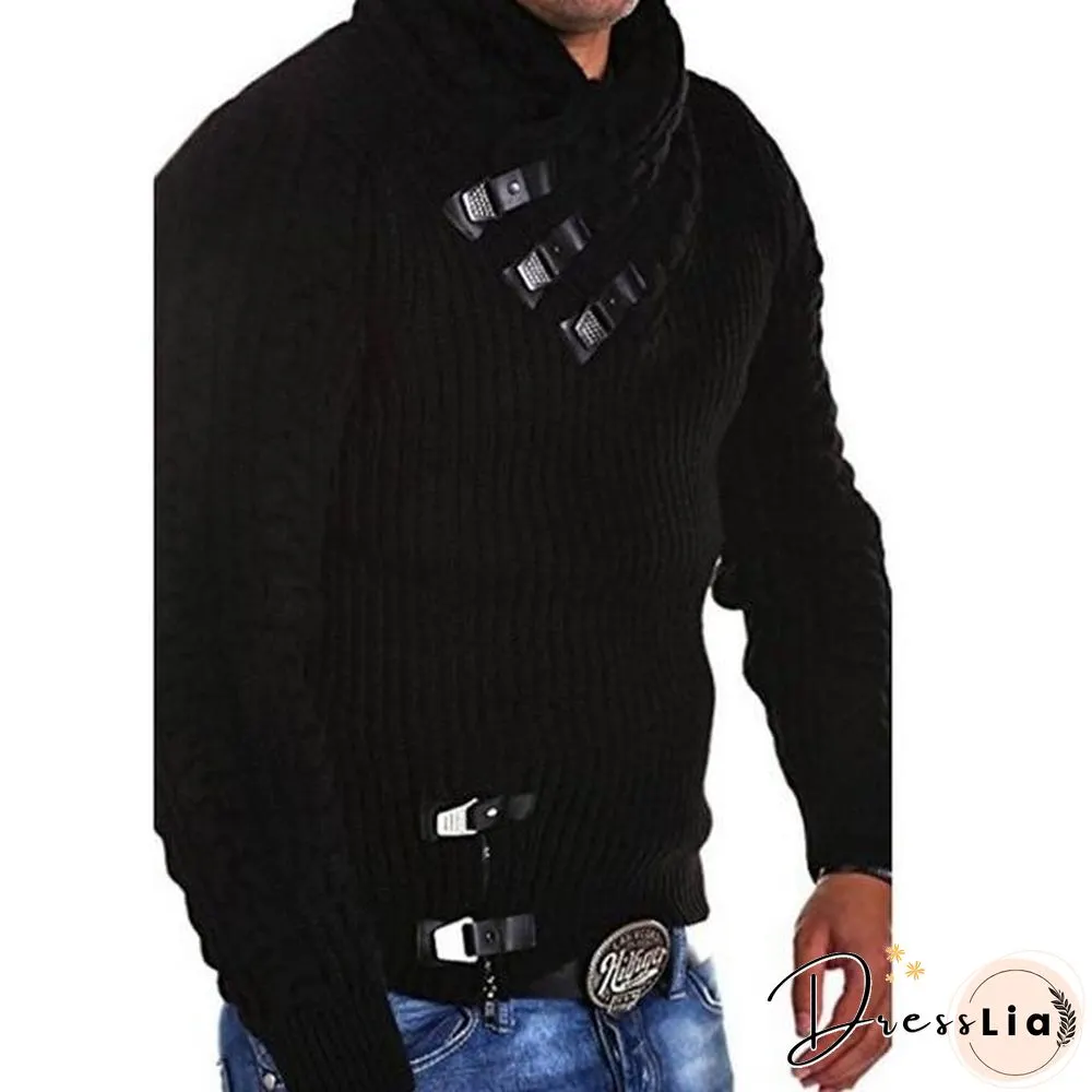 Turtleneck Sweater Men Long Sleeve Knitted Pullovers Soft Warm Basic Man Sweaters