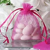 10 Pack | 3"x4" Fuchsia Organza Drawstring Wedding Party Favor Gift Bags