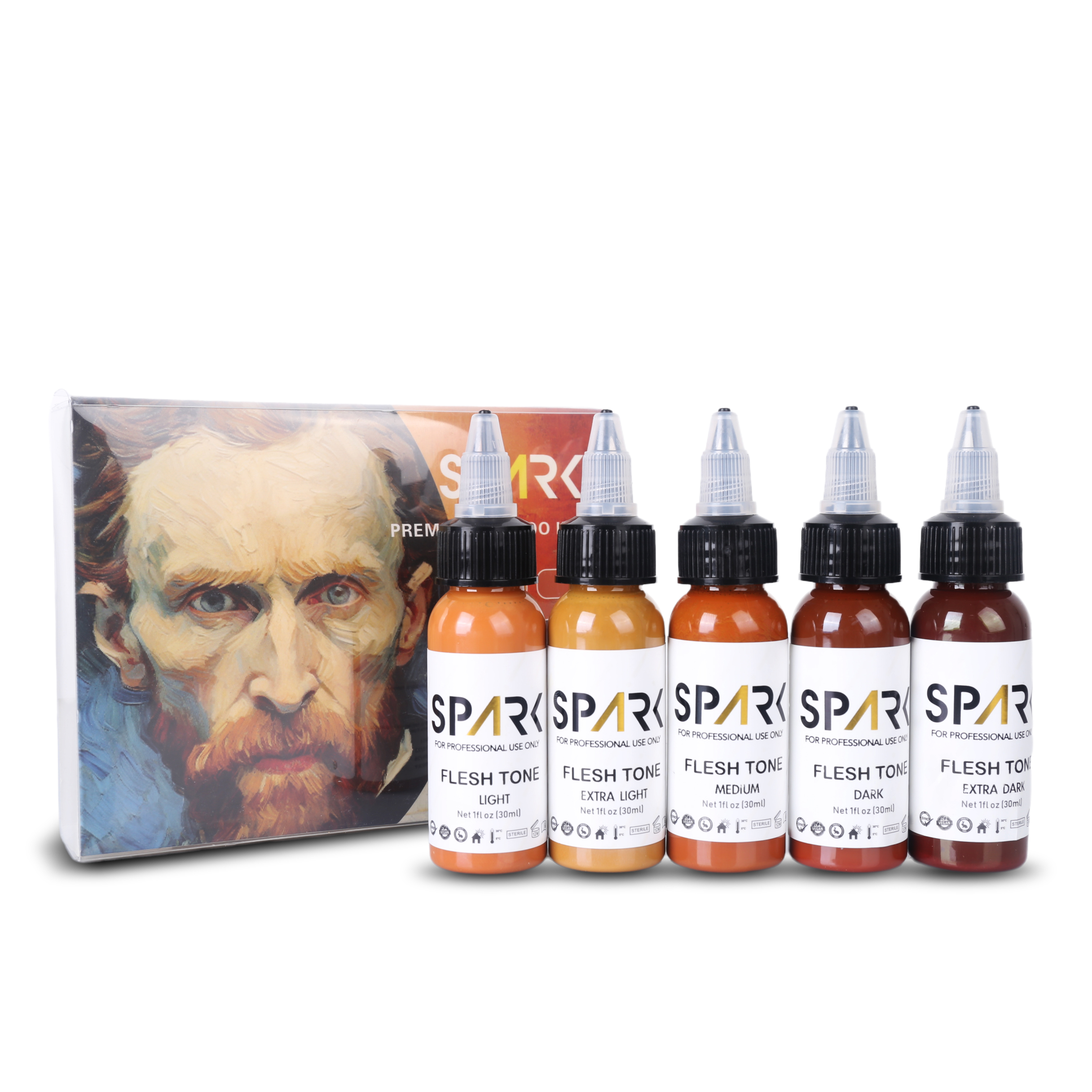 Spark Flesh Tone Color Tattoo Ink Set 1 oz