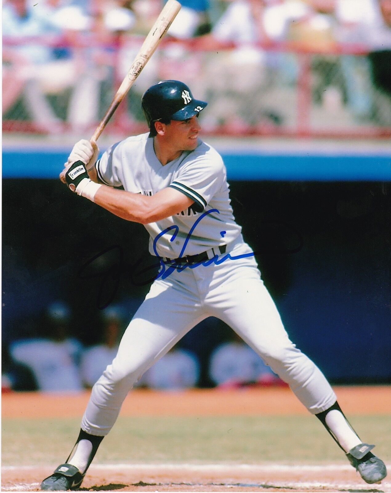 JOEL SKINNER NEW YORK YANKEES ACTION SIGNED 8x10