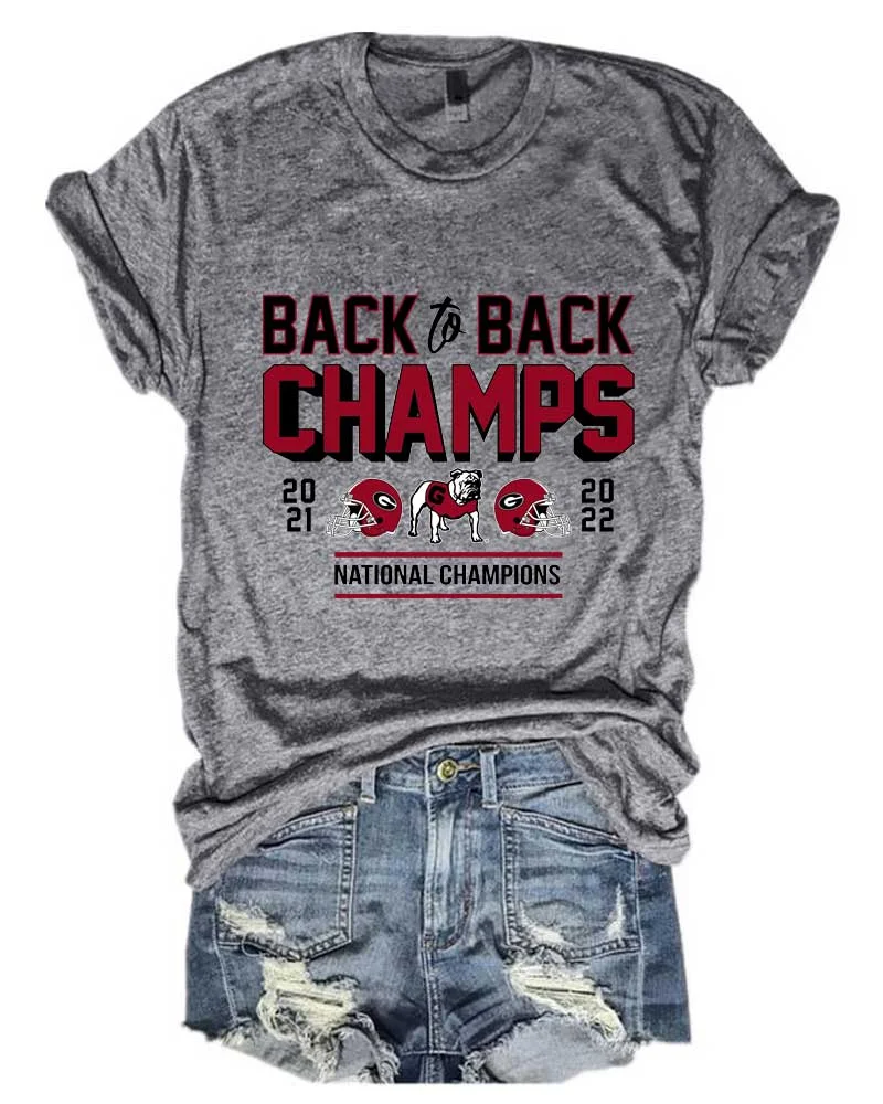 Back to Back GA Bulldog Champions T-Shirt