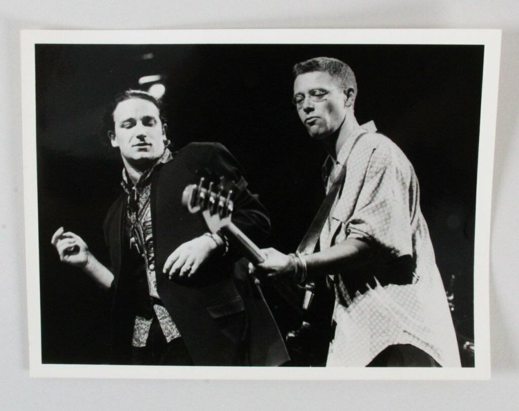 U2 Photo Poster painting Bono & Adam Clayton