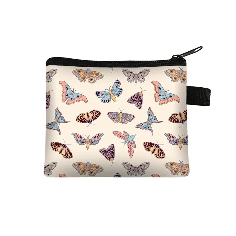 Women’s Butterfly Polyester Zipper Coin Purses