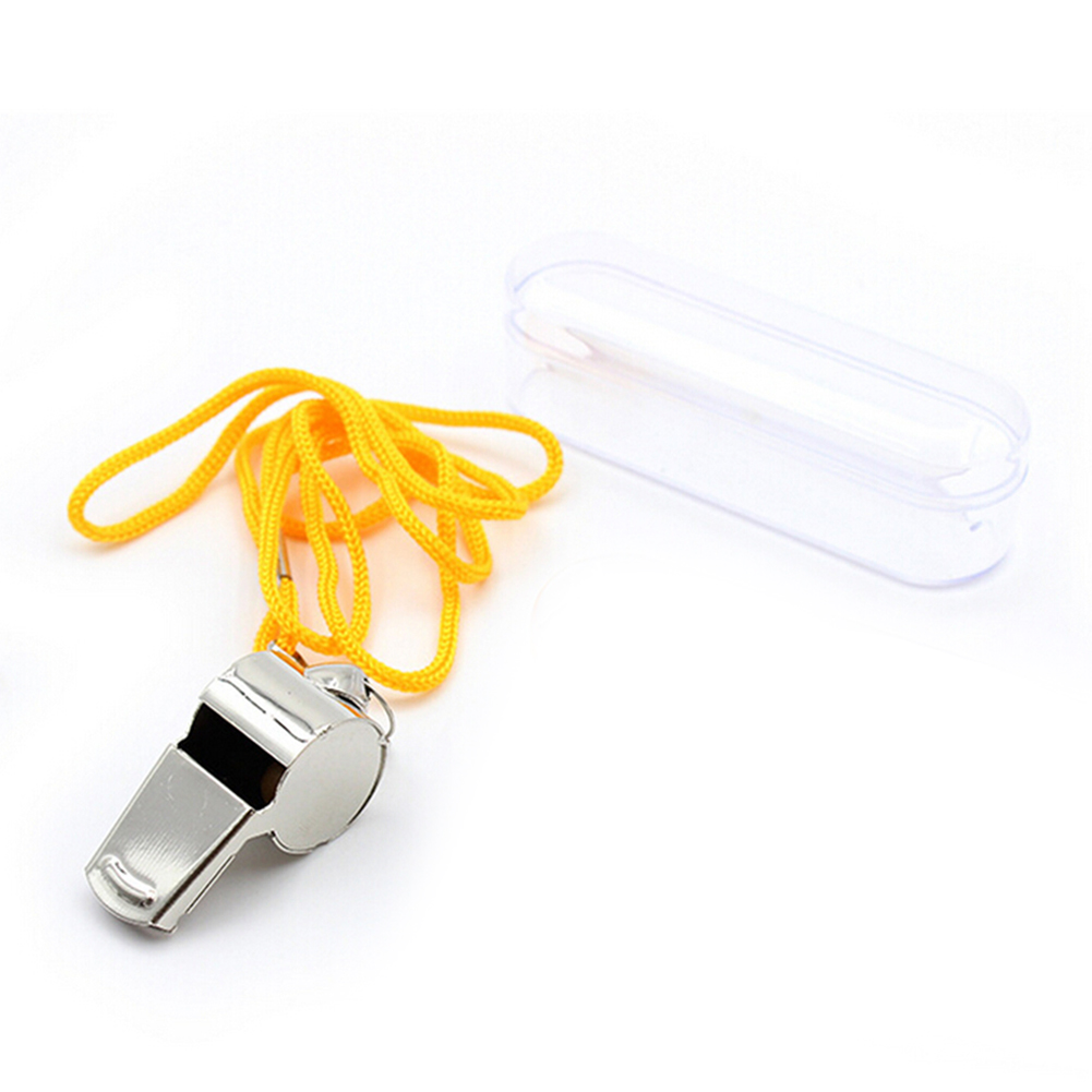 

Stainless Steel Sports Whistle with Lanyard + Clear Box for Referee Coach, 501 Original