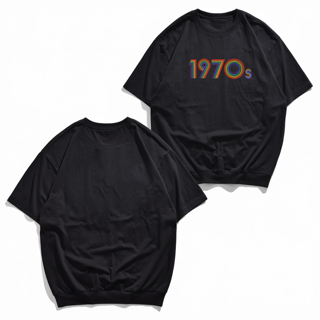 1970S Cotton Printed Men's T-shirt