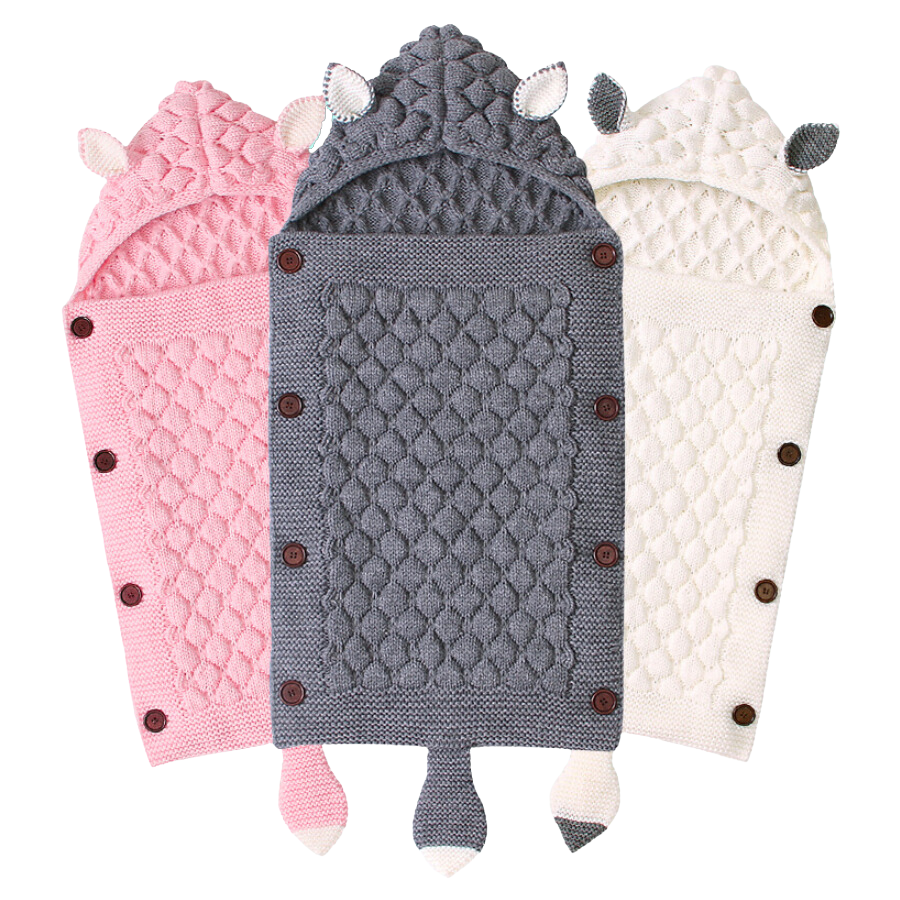 Sleepy Little Fox Cable Knitted Baby Sleep Sacks 