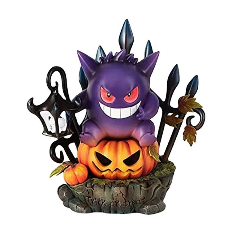 Halloween Pokemon Resin Ornament Gengar Pumpkin Lantern