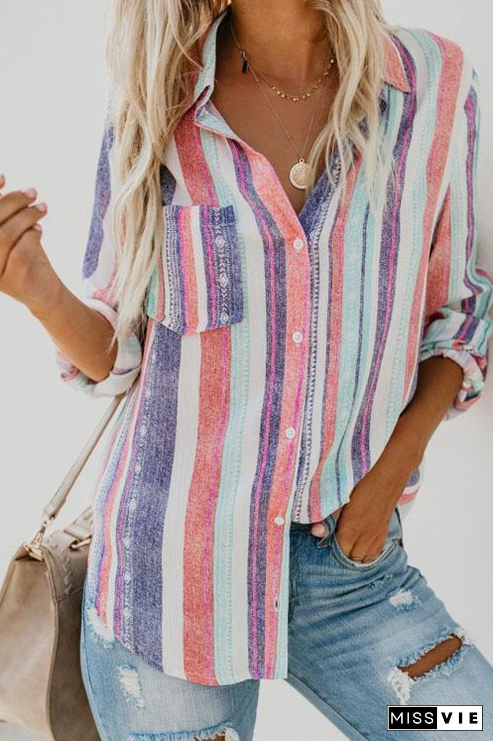 Flax Fashion Striped Shirt