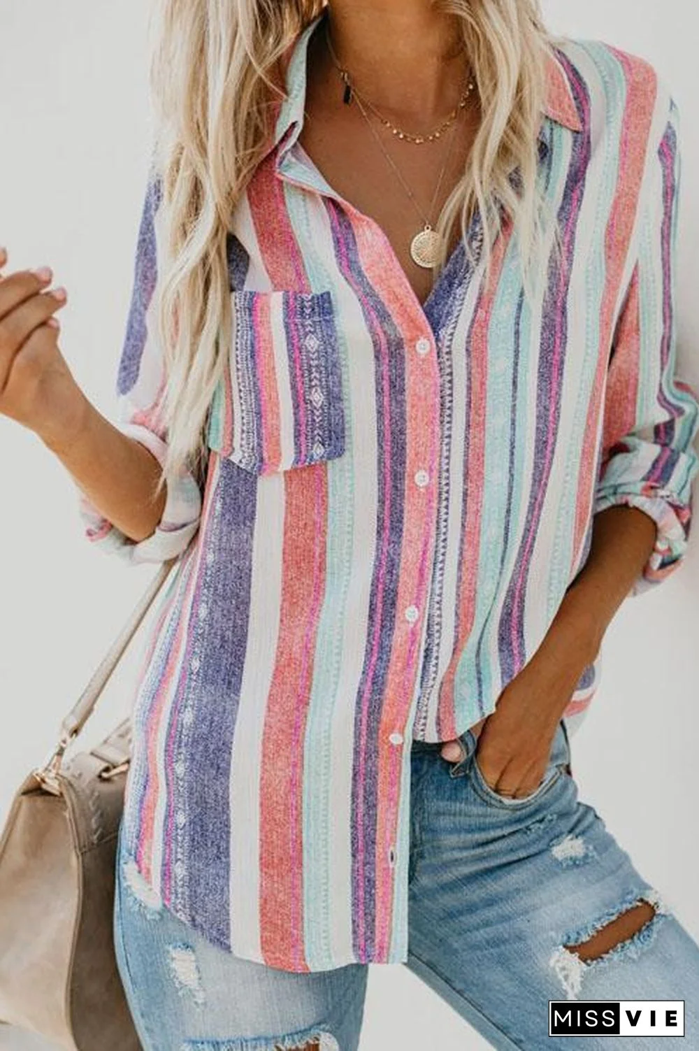 Flax Fashion Striped Shirt
