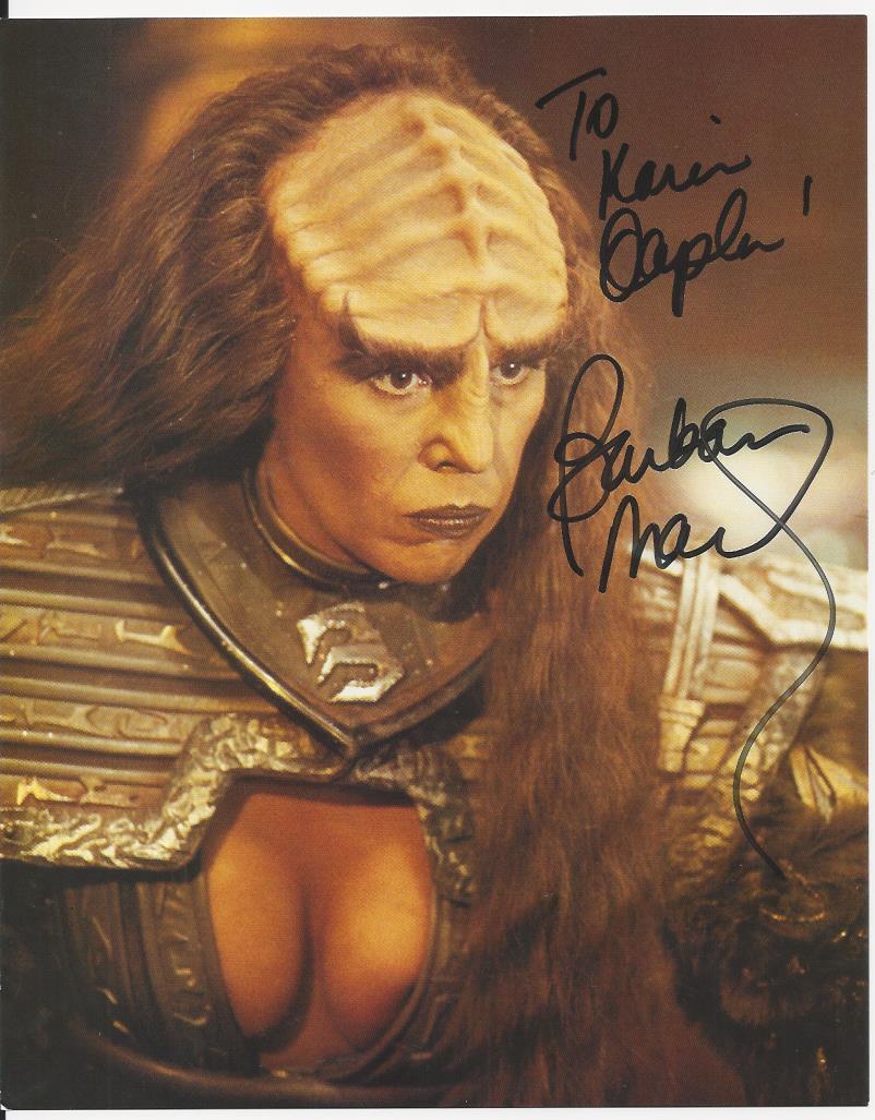 Barbara March - Star Trek TNG signed Photo Poster painting