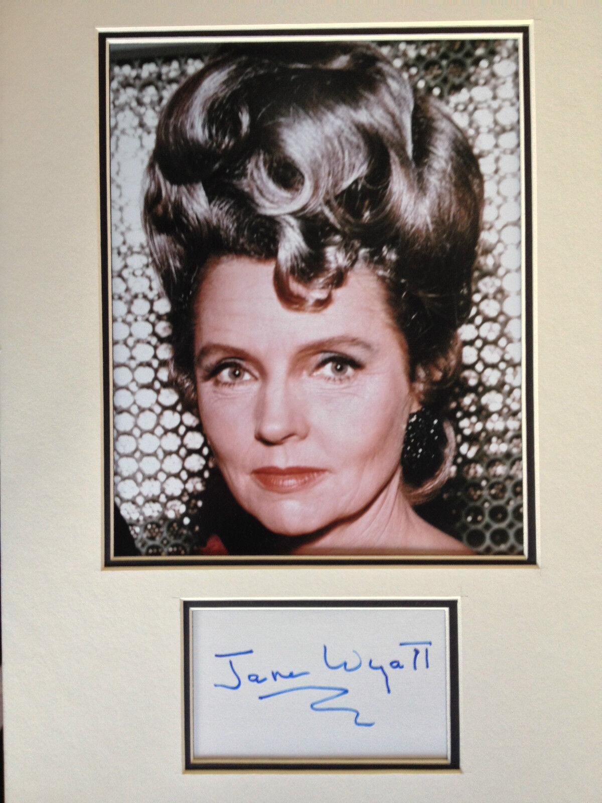 JANE WYATT - STAR TREK ACTRESS - STUNNING SIGNED COLOUR Photo Poster painting DISPLAY