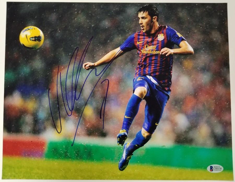 DAVID VILLA Signed 11x14 Photo Poster painting #4 Auto SPAIN Barcelona NYCFC ~ Beckett BAS COA