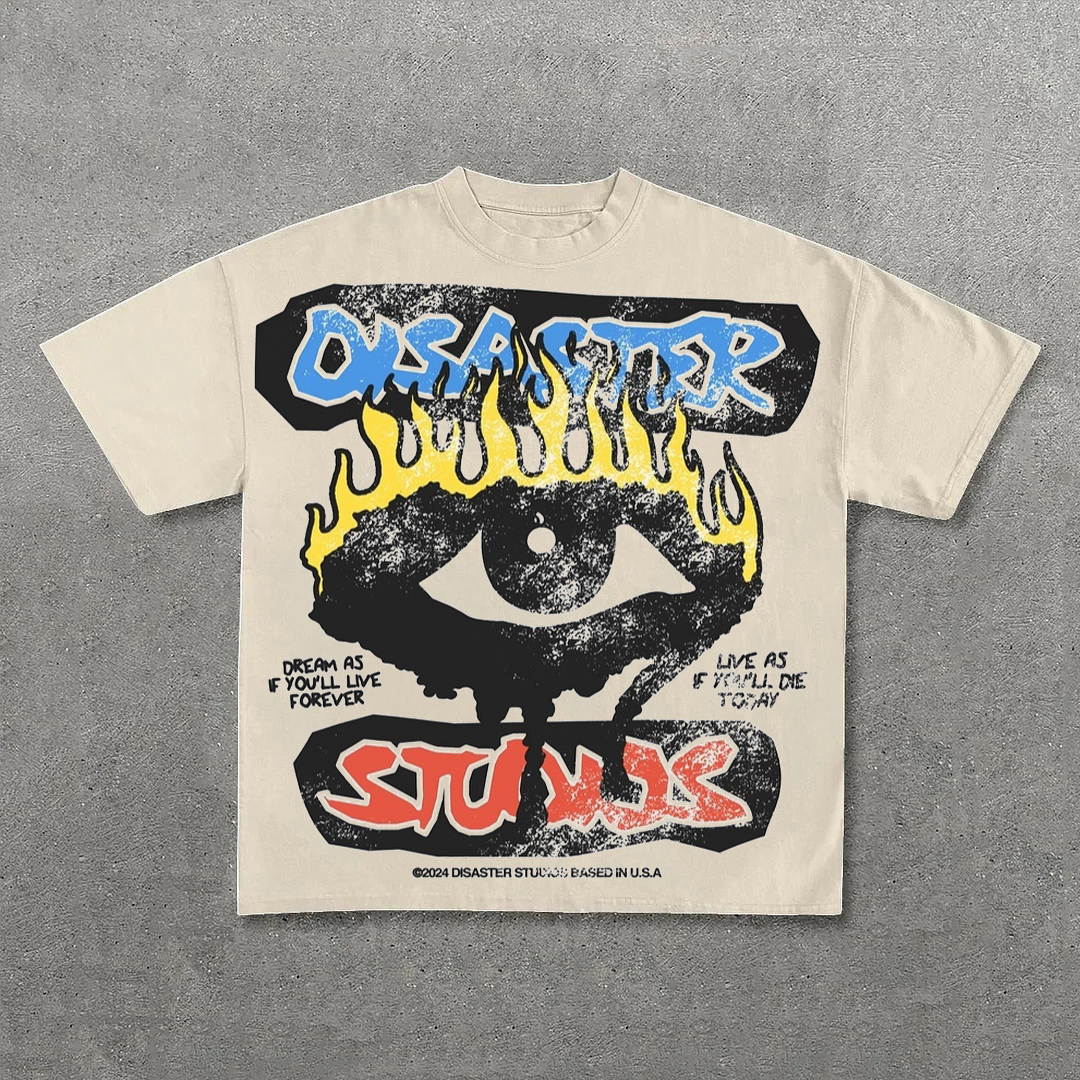 Sopula Dream As If You Will Live Forever Live As If You Will Die Today Graphic Cotton T-Shirt - SOPULA