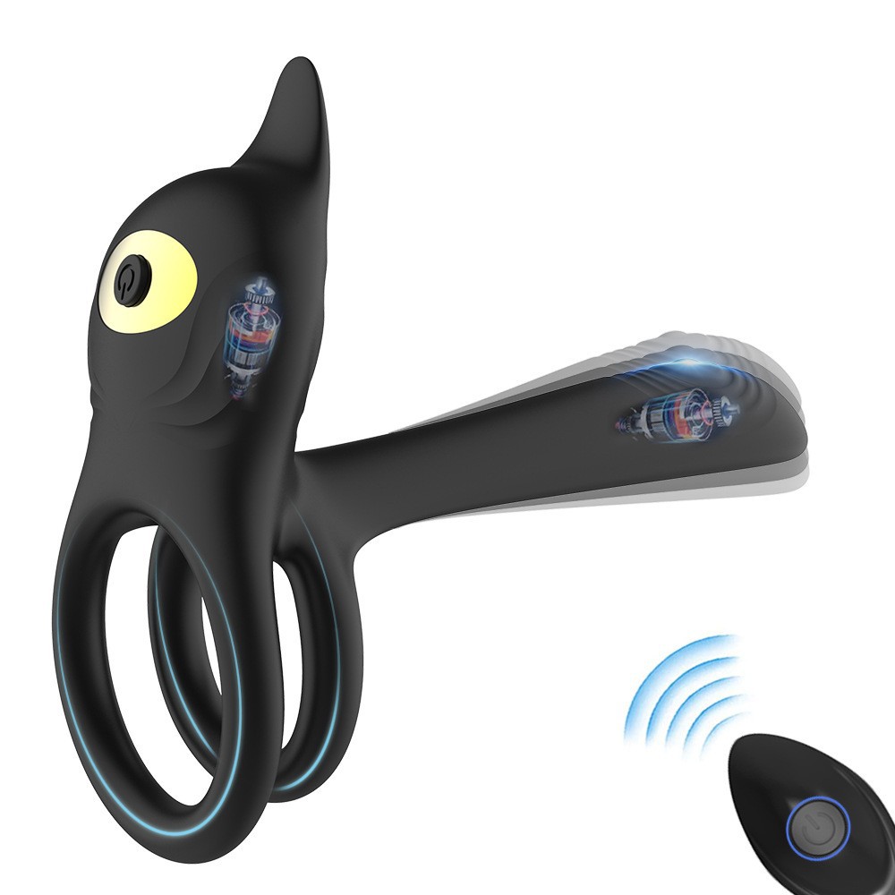 Vibrating Cock Ring Anal Plug G Spot Massager with Remote 