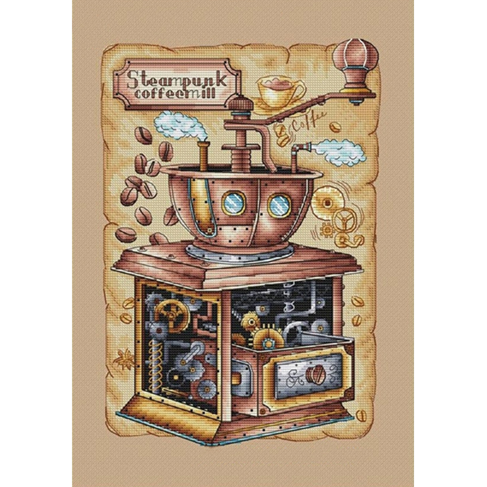 

Steampunk - 14CT Counted Cross Stitch - 30*45CM, 501 Original