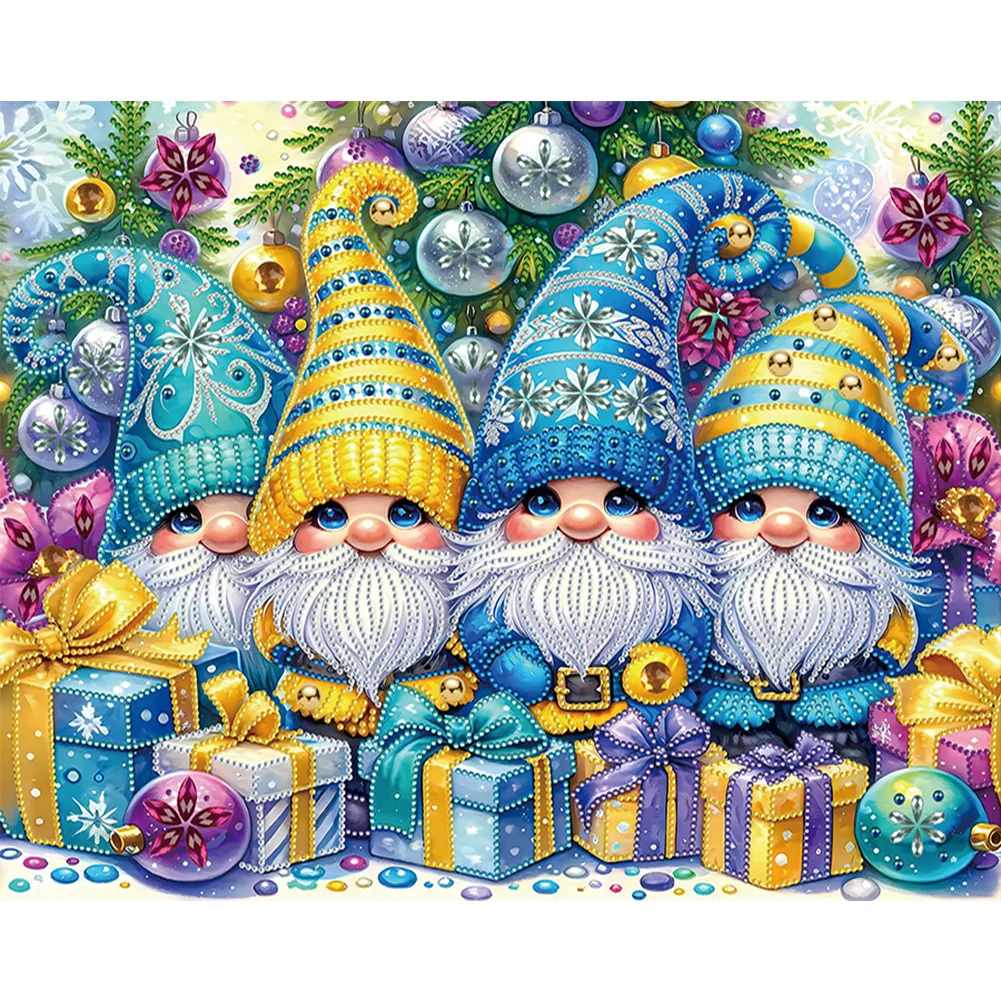 Partial Special-shaped Crystal Rhinestone Diamond Painting - Gnome(Canvas|40*50cm)