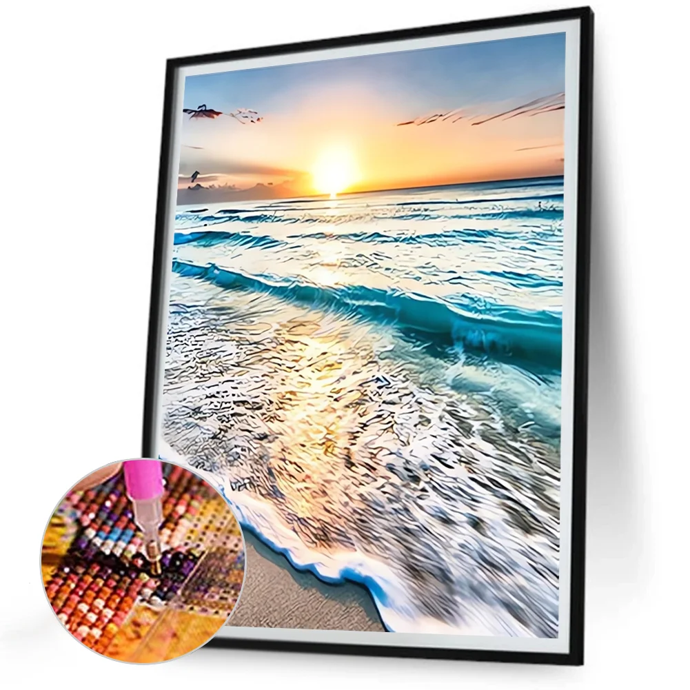 Diamond Painting - Full Round Drill - Seaside Scenery(Canvas|30*40cm)